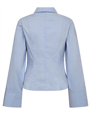 Sanna Bell Sleve Skjorte - Pale Blue 